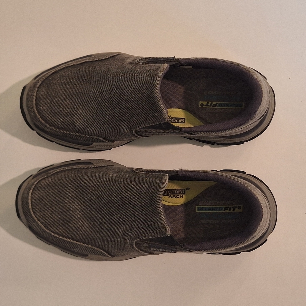 Skechers Respected Fallston Relaxed Fit Air Cooled Memory Foam Charcoal Grey 8 - Picture 9 of 16